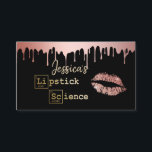 Jessica's Lipstick Science Rose Gold Dripping Business Card<br><div class="desc">Jessica's Lipstick Science Rose Gold Dripping Business Cards.</div>