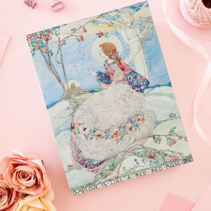 Jessie M. King Oh My Love Is Like a Red Red Rose Postcard