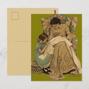 Jessie Wilcox Smith "The Sewing Lesson" Postcard