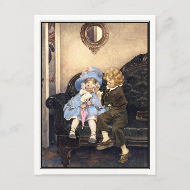 Jessie Willcox Smith - The Runaway Couple Postcard (Front)