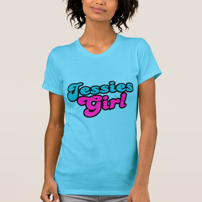 Jessies Girl Flirt 80s Retro T-Shirt (Front)