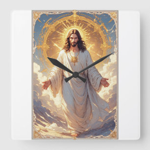Jessus Ascends Christian Wall Clock
