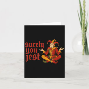 Jest Funny Mediaeval Smiling Clown Jester Meme Card