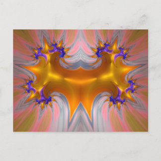 JESTER~ 3D Fractal Design Pattern ~ Multicoloured Postcard