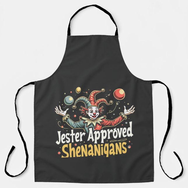 Jester Approved Shenanigans Circus Clown  Apron (Front)