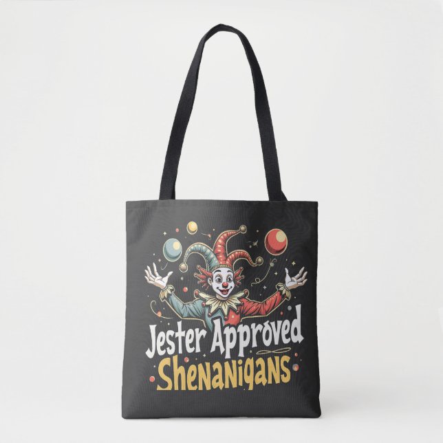 Jester Approved Shenanigans Circus Clown  Tote Bag (Front)