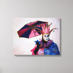 Jester Carnival Costume, Venice Canvas Print