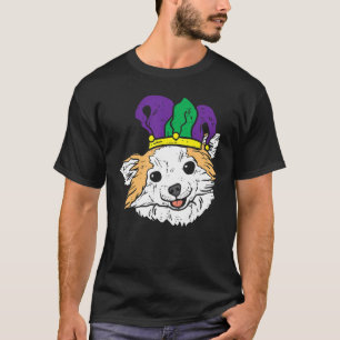 Jester Chihuahua Face Mardi Gras Chiwawa Dog Men W T-Shirt