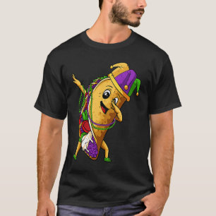 Jester Dabbing Taco Mardi Gras Mexican Food Carniv T-Shirt