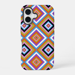 Jester Motley Trippy Diamonds Colourful Geometric iPhone 16 Case