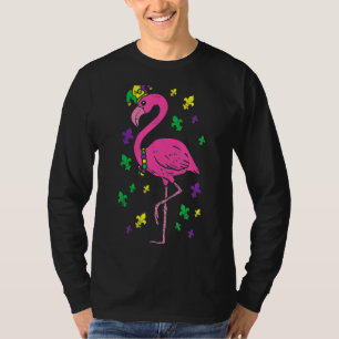Jester Pink Flamingo Bird Animal Cute Mardi Gras C T-Shirt
