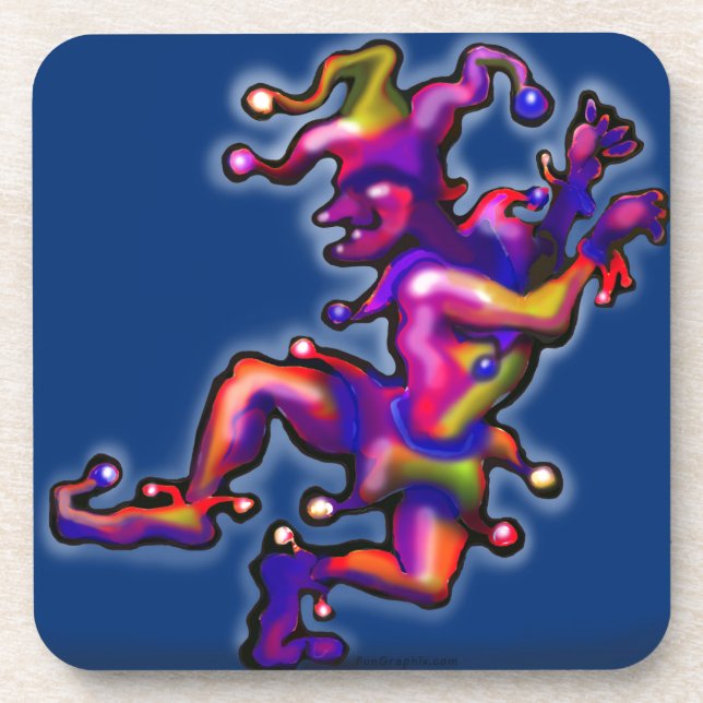 Jester Saphire Blue Coaster (Front)