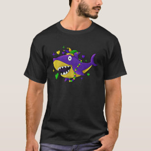 Jester Shark Animal   Mardi Gras Carnival Boys T-Shirt