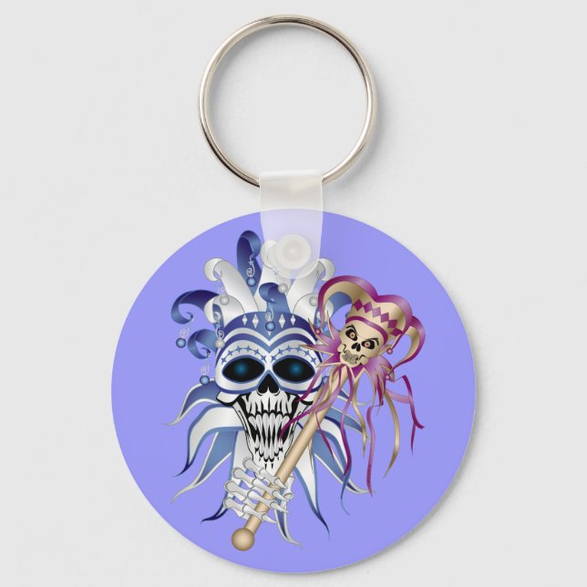 Jester Skull Key Ring (Front)