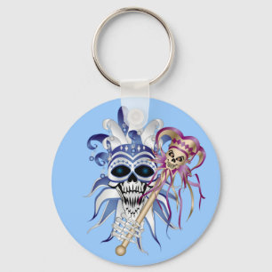 Jester Skull Key Ring