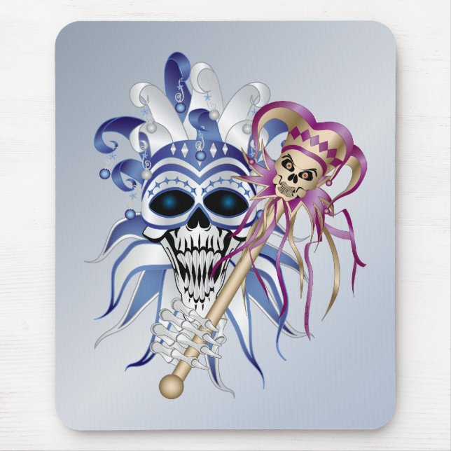 Jester Skull Mouse Pad (Front)