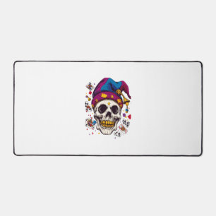 Jester Skull Trickster Desk Mat