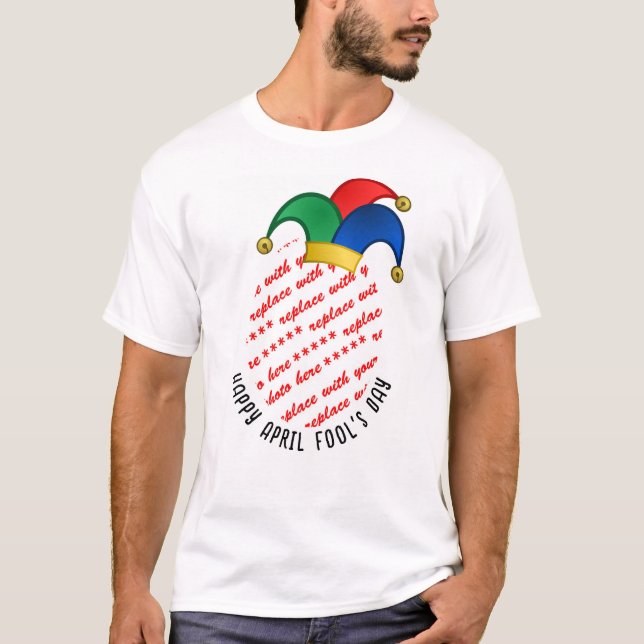 Jesters Hat April Fool's Day Photo  T-Shirt (Front)