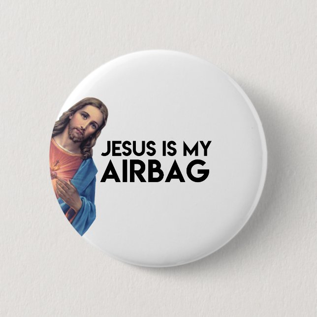 Jesuis is my Airbag 6 Cm Round Badge (Front)
