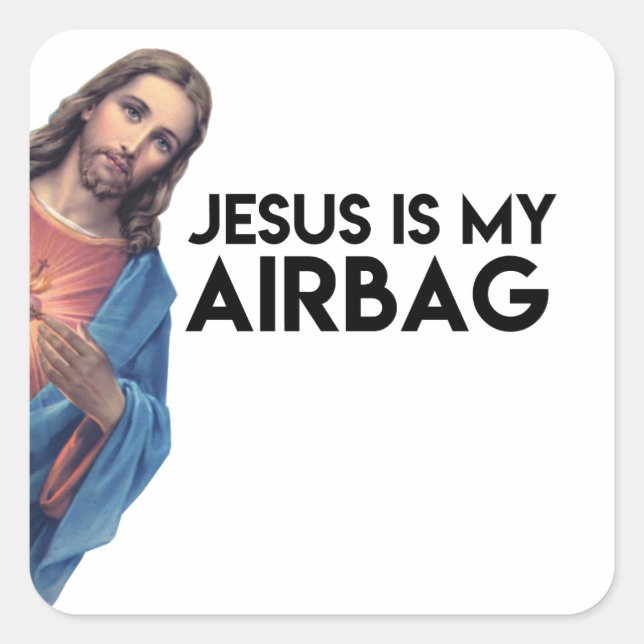 Jesuis is my Airbag Square Sticker (Front)