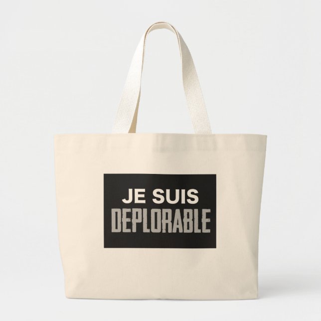 JeSuisDeplorable Large Tote Bag (Front)