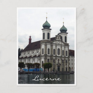jesuit church lucerne postcard