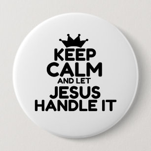 JESUS 10 CM ROUND BADGE