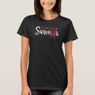 Jesus 1 Stroke 0 Survivor Religious Stroke Attack  T-Shirt