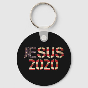 Jesus 2020 Christian Election Year President God B Key Ring