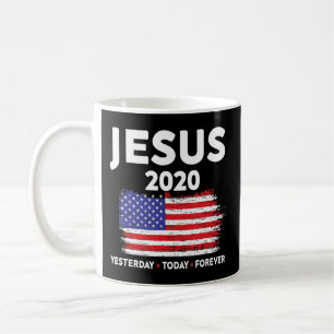 Jesus 2020 Election Sign USA flag Patriotic Christ Coffee Mug
