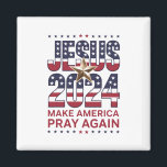 Jesus 2024 Make America Pray Again Magnet<br><div class="desc">Jesus 2024 Make America Pray Again</div>