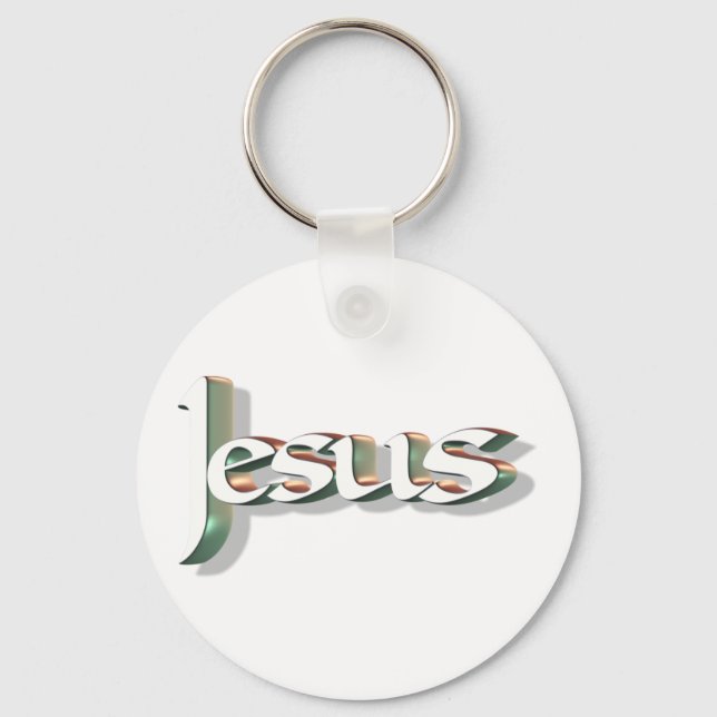 Jesus 3D Vert 3D Key Ring (Front)