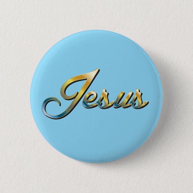 Jesus  6 cm round badge (Front)
