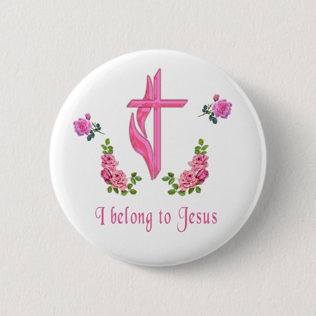 Jesus 6 Cm Round Badge (Front)