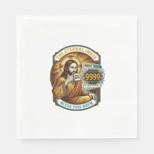 Jesus 9999 Unread Emails Inbox Zero Office Humor_1 Napkin