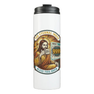 Jesus 9999 Unread Emails Inbox Zero Office Humor_1 Thermal Tumbler
