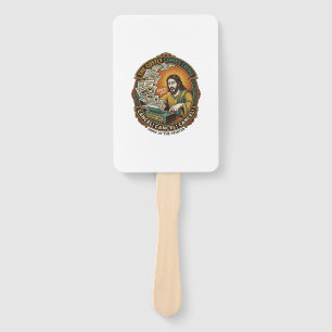 Jesus Accidental 100 Color Copies Printer Mistake  Hand Fan