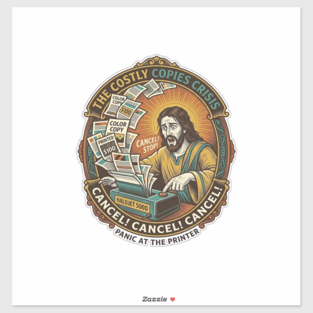 Jesus Accidental 100 Colour Copies Printer Mistake (Sheet)