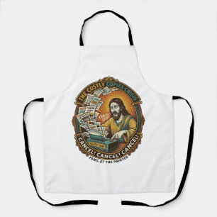 Jesus Accidental 100 Colour Copies Printer Mistake Apron