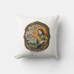 Jesus Accidental 100 Colour Copies Printer Mistake Cushion