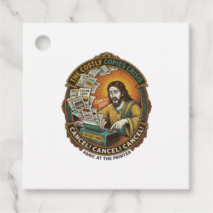 Jesus Accidental 100 Colour Copies Printer Mistake Favour Tags