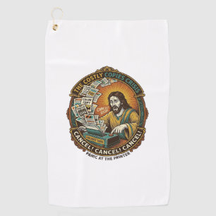 Jesus Accidental 100 Colour Copies Printer Mistake Golf Towel