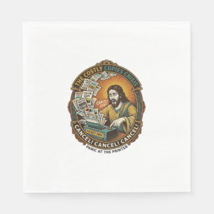 Jesus Accidental 100 Colour Copies Printer Mistake Napkin