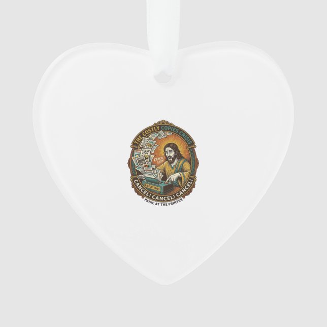 Jesus Accidental 100 Colour Copies Printer Mistake Ornament (Front)