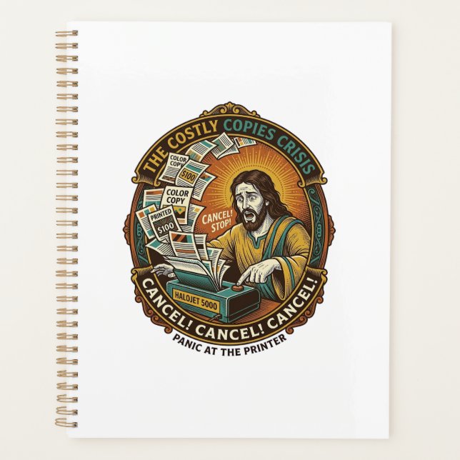 Jesus Accidental 100 Colour Copies Printer Mistake Planner (Front)