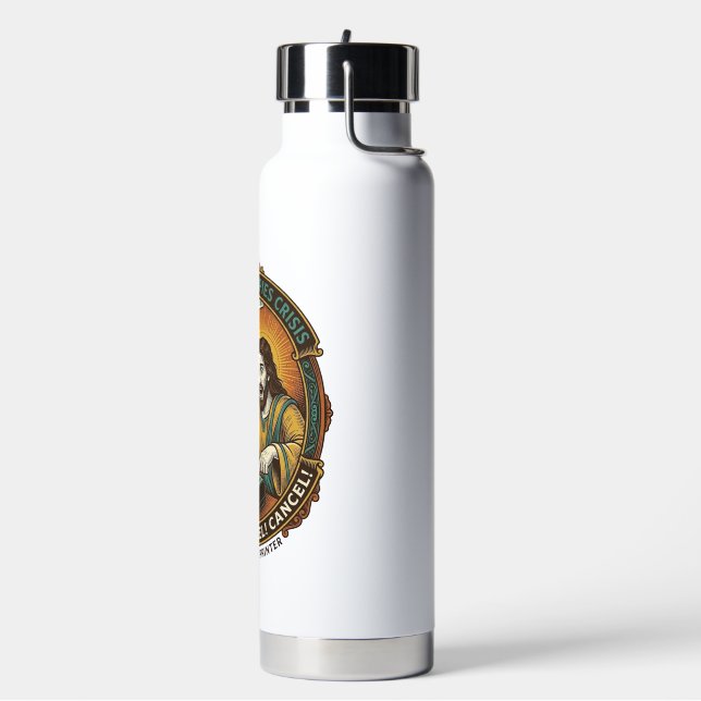 Jesus Accidental 100 Colour Copies Printer Mistake Water Bottle (Left)