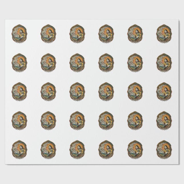 Jesus Accidental 100 Colour Copies Printer Mistake Wrapping Paper (Flat)