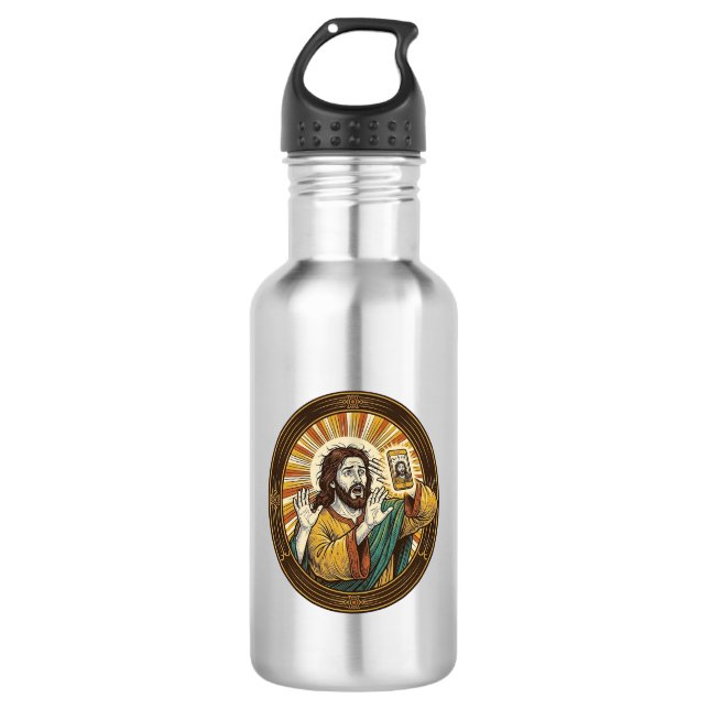 Jesus Accidental Front Camera Double Chin Selfie E 532 Ml Water Bottle (Front)