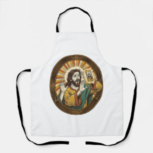 Jesus Accidental Front Camera Double Chin Selfie E Apron