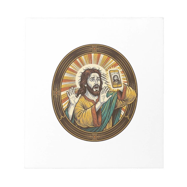 Jesus Accidental Front Camera Double Chin Selfie E Notepad (Front)